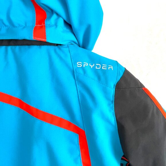 Spyder Mini Challenger Ski Snow Jacket Kids Boys Size 2 Blue Full Zip Thinsulate - Picture 12 of 13